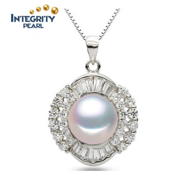 10-11mm Fashion AAA Bread Round Freshwater Original Pearl Pendant